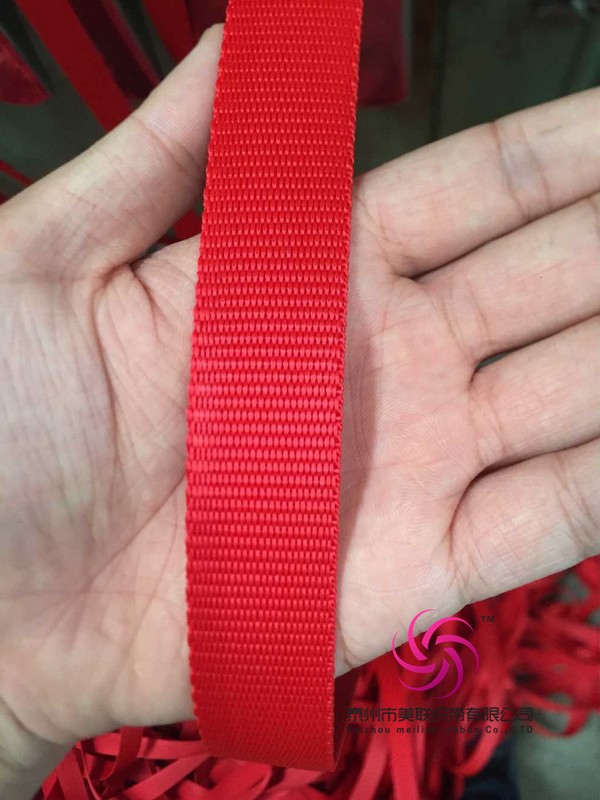 2.5CM丙纶大红色织带,PP2.5CM加厚织带