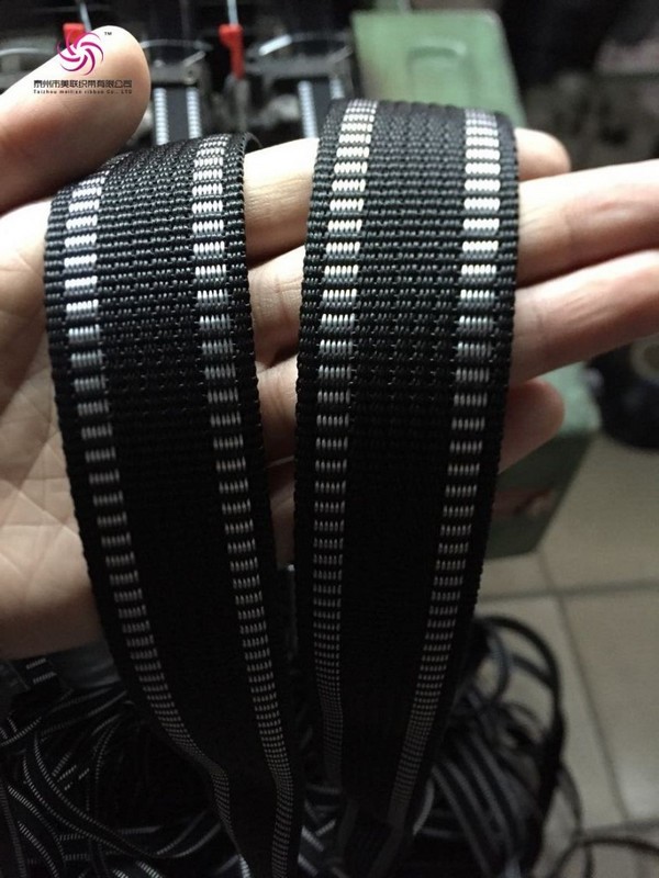 坦克纹间色丙纶织带,3.8CM黑白色织带